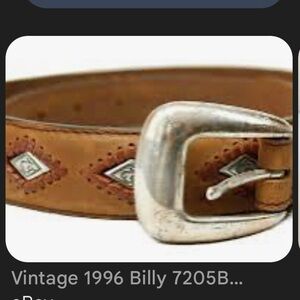 Brown Leather Belt with Silver Buckle